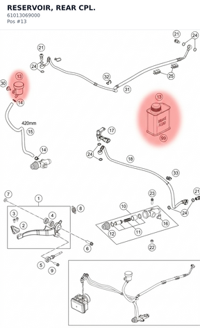 Diagram preview: RESERVOIR, REAR CPL. (61013069000)