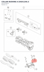 Diagram preview: COLLAR BUSHING 4.5X6X12X6.3 (64141030010)