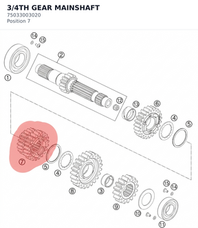 Diagram preview: 3/4TH GEAR MAINSHAFT (75033003020)