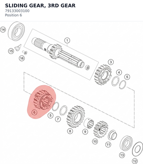 Diagram preview: SLIDING GEAR, 3RD GEAR (79133003100)