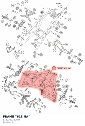 Diagram preview: FRAME ''613 NA'' (6130300100004)