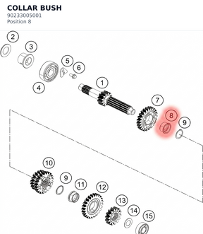 Diagram preview: COLLAR BUSH (90233005001)