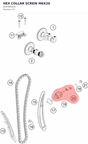 Diagram preview: HEX COLLAR SCREW M6X20 (J025060204)