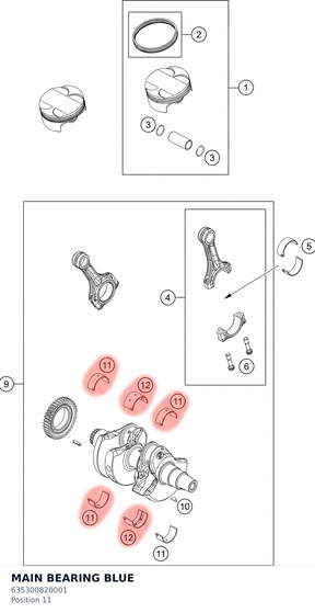 Diagram preview: MAIN BEARING BLUE (635300820001)
