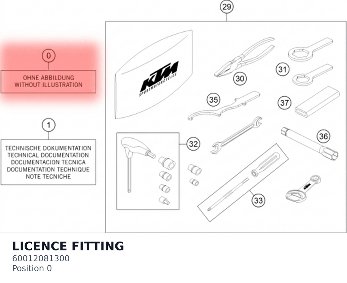 Diagram preview: LICENCE FITTING (60012081300)