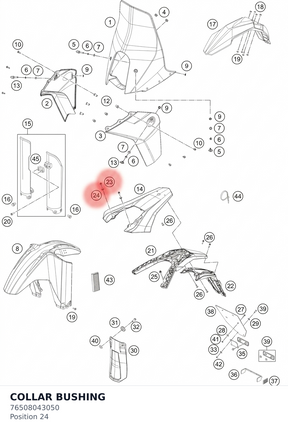 Diagram preview: COLLAR BUSHING (76508043050)