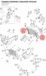Diagram preview: RUBBER GROMMET, RADIATOR SPOILER (95835037000)