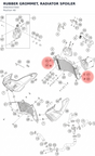 Diagram preview: RUBBER GROMMET, RADIATOR SPOILER (95835037000)