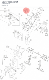 Diagram preview: Lower rear panel (61908019020)