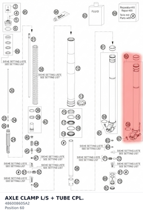 Diagram preview: AXLE CLAMP L/S + TUBE CPL. (48600860SA2)