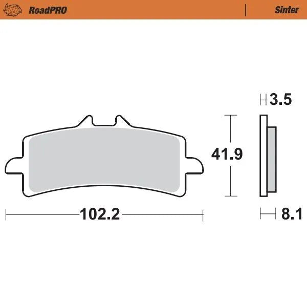 MotoMaster Sinter bremseklosser KTM Super Duke + flere (1 sett per kalipper)