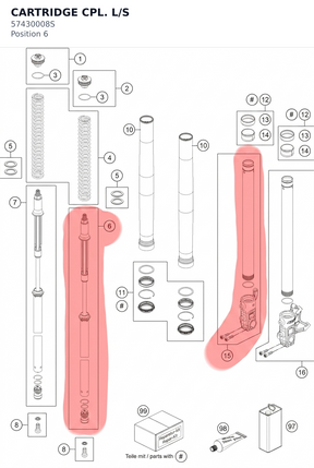 Diagram preview: CARTRIDGE CPL. L/S (57430008S)