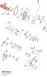 Diagram preview: Shift drum (A64034012000)