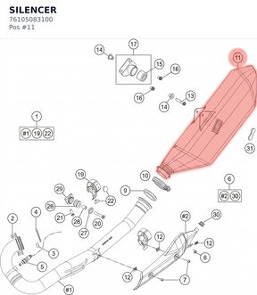 Diagram preview: SILENCER (76105083100)