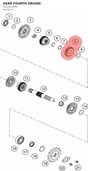 Diagram preview: GEAR FOURTH DRIVEN (96233014000)