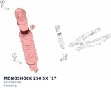 Diagram preview: MONOSHOCK 250 SX ´17 (18187Q0301)
