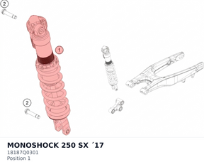 Diagram preview: MONOSHOCK 250 SX ´17 (18187Q0301)