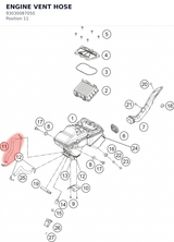 Diagram preview: ENGINE VENT HOSE (93030087050)
