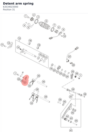Diagram preview: Detent arm spring (63534023000)