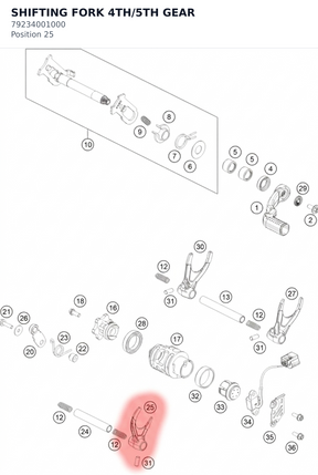 Diagram preview: SHIFTING FORK 4TH/5TH GEAR (79234001000)