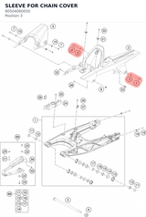 Diagram preview: SLEEVE FOR CHAIN COVER (90504060050)