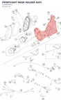 Diagram preview: FRONTLIGHT MASK HOLDER ASSY (76408004010)