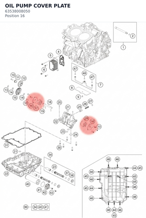 Diagram preview: OIL PUMP COVER PLATE (63538008050)