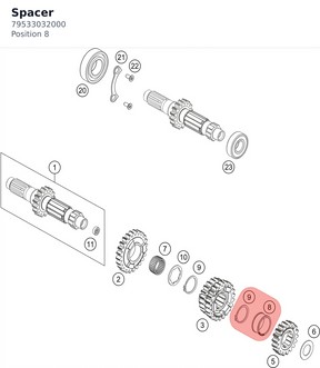 Diagram preview: Spacer (79533032000)