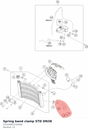 Diagram preview: Spring band clamp STD DN38 (C0310001234500)