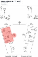 Diagram preview: VALVE SPRING KIT EXHAUST (79536028010)