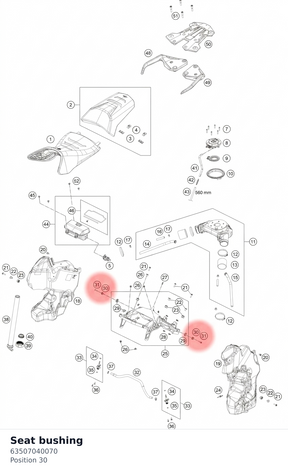 Diagram preview: Seat bushing (63507040070)