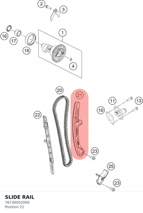 Diagram preview: SLIDE RAIL (76736002000)