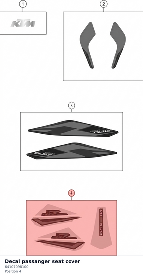 Diagram preview: Decal passanger seat cover (64107098100)