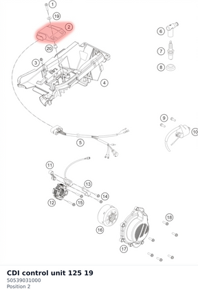 Diagram preview: CDI control unit 125 19 (50539031000)