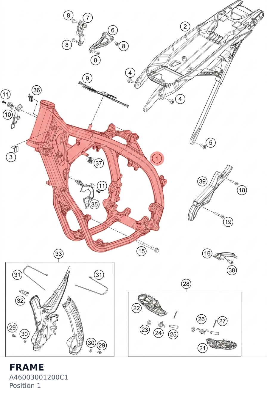 Diagram preview: FRAME (A46003001200C1)