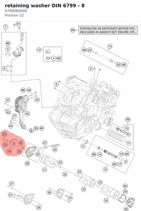 Diagram preview: retaining washer DIN 6799 - 8 (0799080000)
