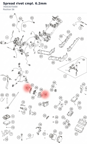 Diagram preview: Spread rivet cmpl. 6.2mm (76503075000)