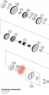 Diagram preview: BUSHING SPROCKET (90233030000)