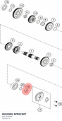 Diagram preview: BUSHING SPROCKET (90233030000)