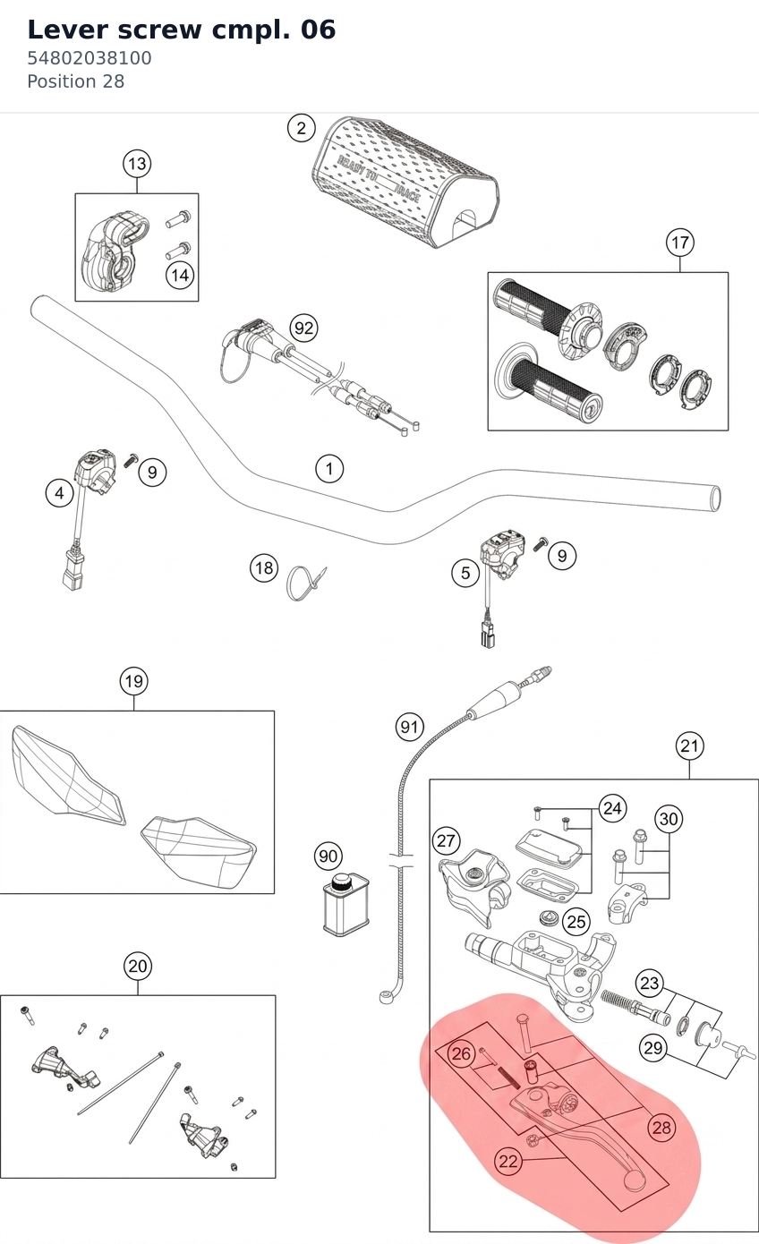 Diagram preview: Lever screw cmpl. 06 (54802038100)
