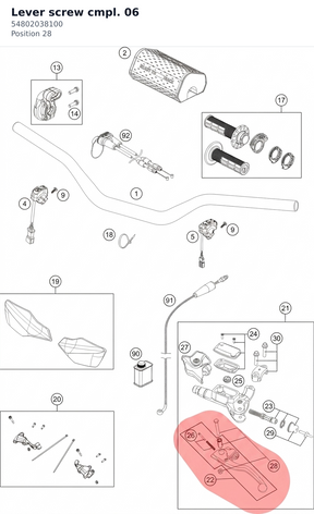 Diagram preview: Lever screw cmpl. 06 (54802038100)
