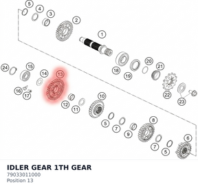 Diagram preview: IDLER GEAR 1TH GEAR (79033011000)