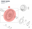 Diagram preview: FRONT WHEEL (95809002133C1)