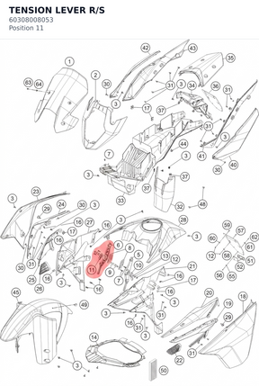 Diagram preview: TENSION LEVER R/S (60308008053)