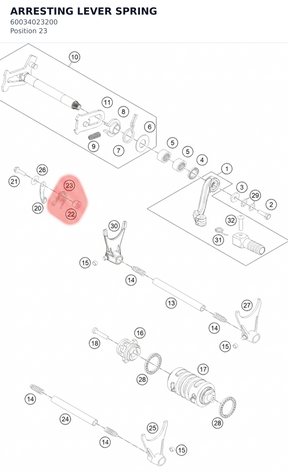Diagram preview: ARRESTING LEVER SPRING (60034023200)
