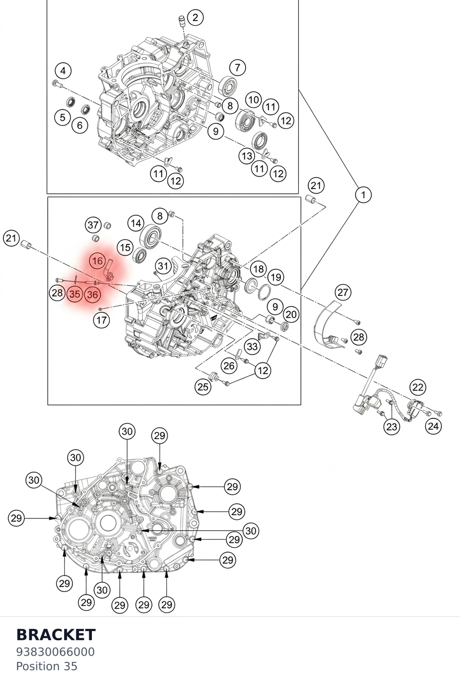 Diagram preview: BRACKET (93830066000)