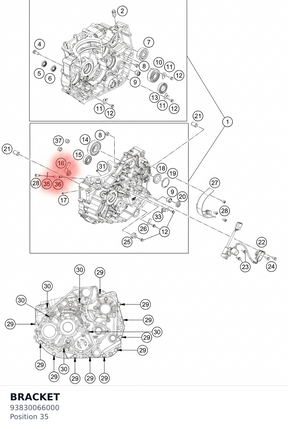 Diagram preview: BRACKET (93830066000)