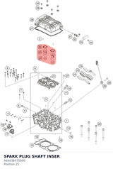 Diagram preview: SPARK PLUG SHAFT INSER (A64036075000)
