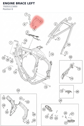 Diagram preview: ENGINE BRACE LEFT (79203113000)