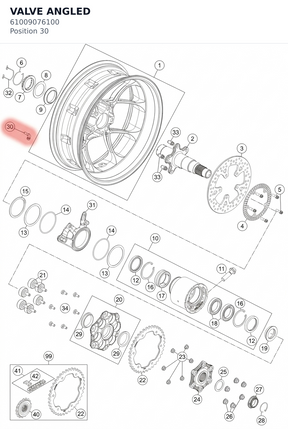 Diagram preview: VALVE ANGLED (61009076100)